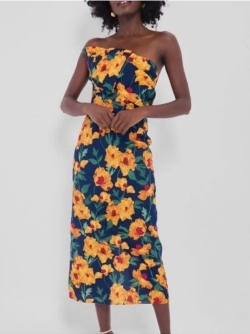 Tuckernuck Hyacinth House Navy Floral Ruffle Margot Maxi Dress Large Navy NWT